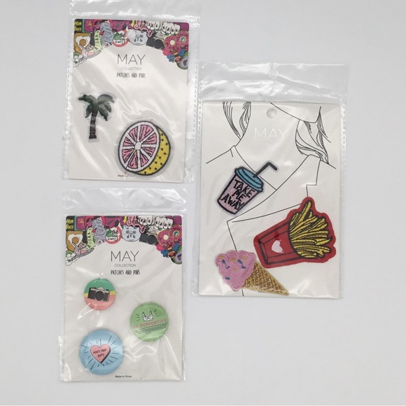May Collection Patches and Pins Buttons lot - Picture 1 of 7